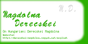 magdolna derecskei business card